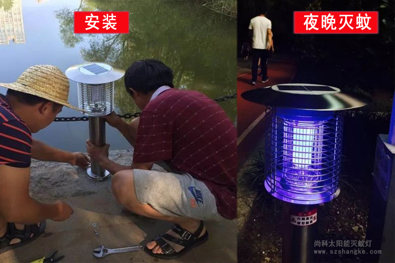 公園滅蚊燈(dēng)安裝使用案例 公園滅蚊燈安(ān)裝使用案例
