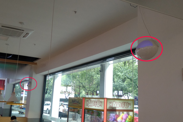 食（shí）堂餐廳滅蠅燈安裝示例